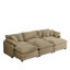 Canapé modulaire rembourré avec 3 repose-pieds et coussins Micah-1620003942