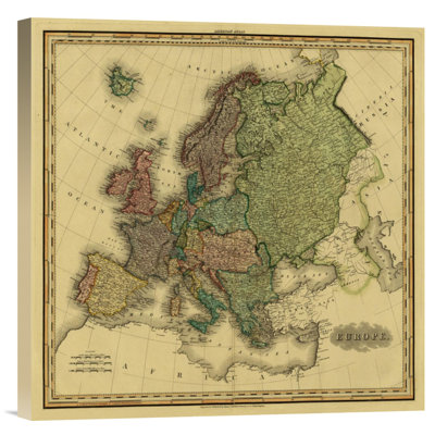 " Europe, 1823 - Tea Stained "