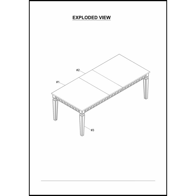 Table de salle à manger argentée avec miroir à feuilles, design glamour contemporain pour mobilier de salle à manger moderne