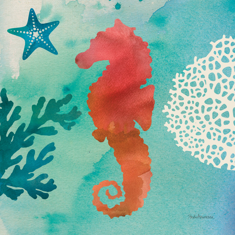 Under the Sea I - Reproduction d'art sur toile tendue, H 30 po x l 30 po