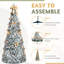 Arbre de Noël vert 6 pi avec ornements dorés-843008293