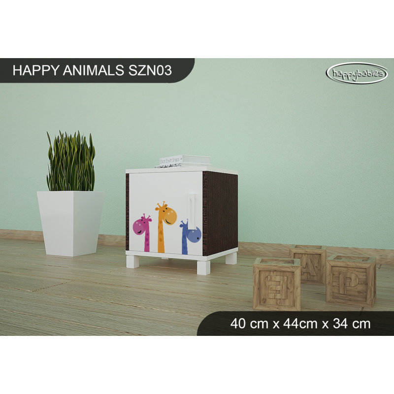 Nightstand, White/Green