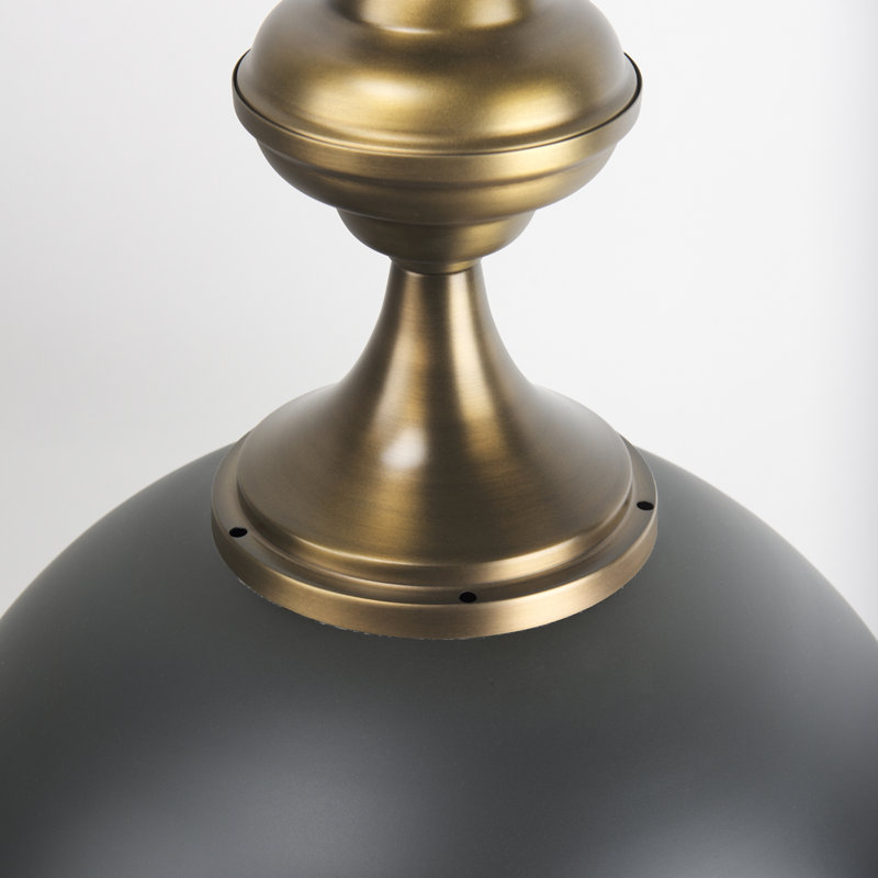 Makson 1 - Light Single Pendant, Black/Antique Brass