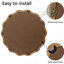 Miroir mural rond en bois 23,62 pouces