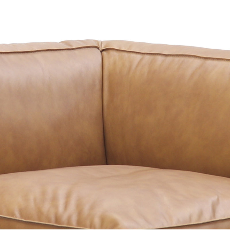 Form Corner Chair Espersso Brown, Tan Top Grain Leather