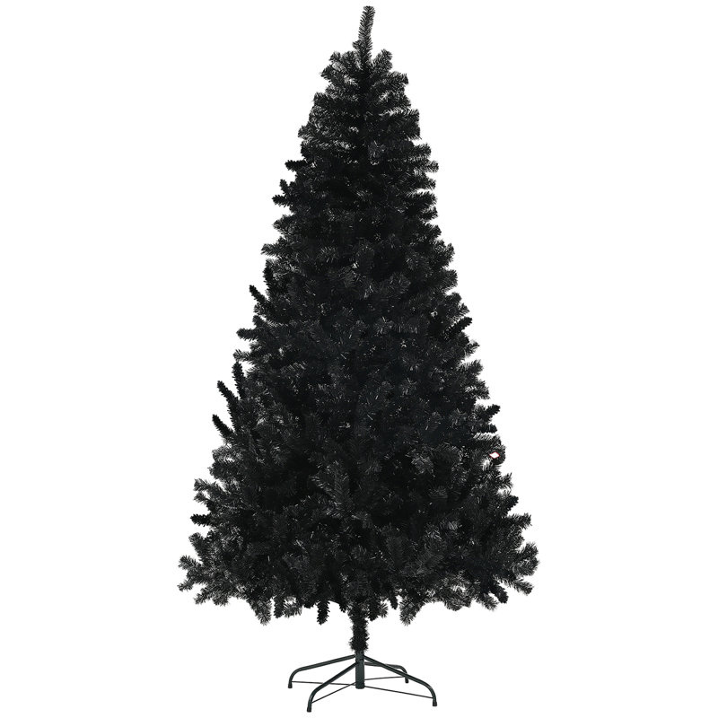 Arbre de Noël artificiel de 7,5 pi de hauteur, arbre de Noël non éclairé avec 1346 pointes de branches, ouverture automatique, base en acier, décoration des Fêtes pour bureau à domicile