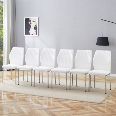 Chaise de luxe simple - ensemble de 6 chaises de salle à manger en polyuréthane à haute résilience
