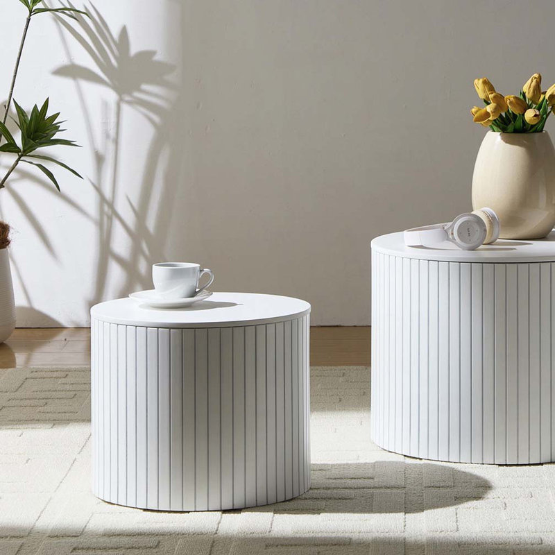 Ensemble de tables basses Nesting, Blanc