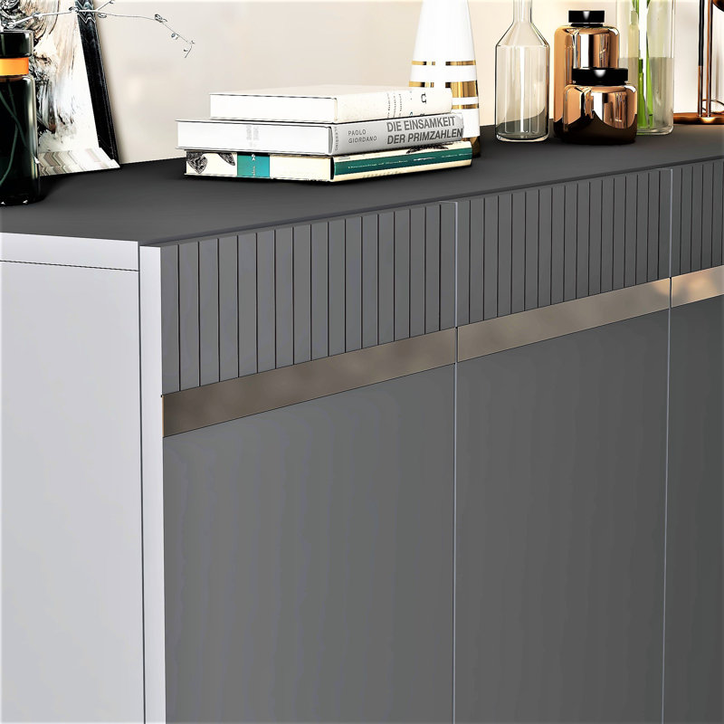 Olivia Sideboard, Anthracite/Silver