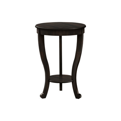 2 Tier Living Room Accent Table With Walnut Brown Veneer, Modern Style Traditional Veneer , Bedroom & Use