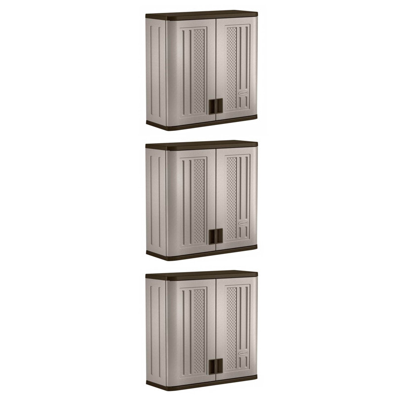2 Piece Single Storage Cabinet ( 30.25 " H x 30 " W x 12 " D), Three Cabinets