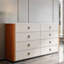 Buffet décoratif moderne en bois massif fritté blanc moderne