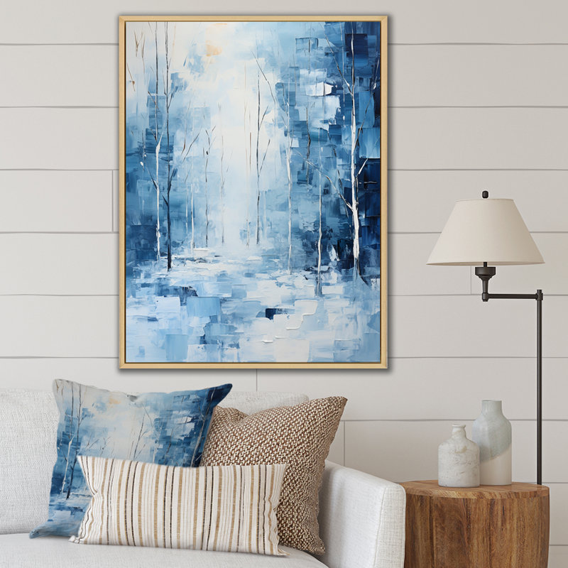 Snow Winters Solitude II - impression, Cadre naturel flottant, H 32 po x l 16 po x P 1 po