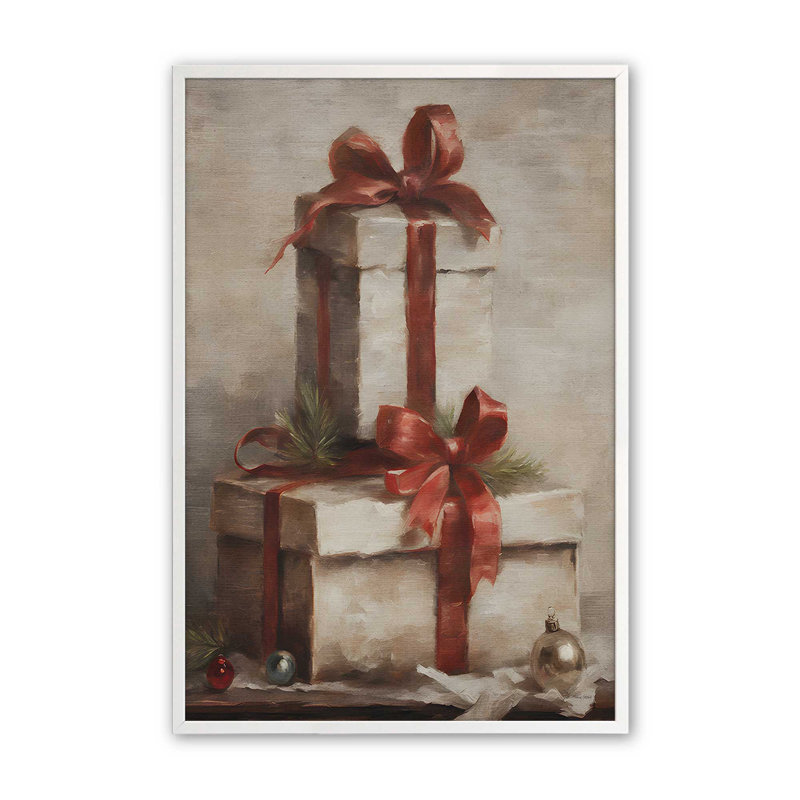 Reproduction d'art sur toile «Wrarap In Wonder» par Jo Moulton, H 17,5 po x l 13,5 po, Blanc