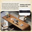 Table de bureau incurvée 102,36 po Modern Luxury-133693478