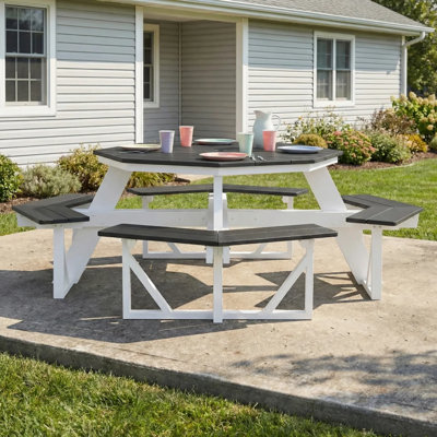 Outdoor Poly 48" Octagon Picnic Table