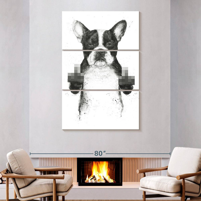 Brampt Censored Dog, 74" H x 48" W