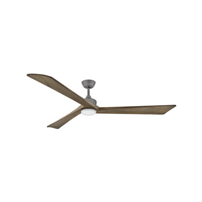 80" Sculpt 3 - Blade LED Standard Ceiling Fan with Wall Control and Light Kit Included