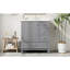 Meuble-lavabo gris 30 po avec lavabo en céramique, porte à fermeture en douceur et plusieurs tiroirs de rangement pour les salles de bain et les meubles-lavabos modernes