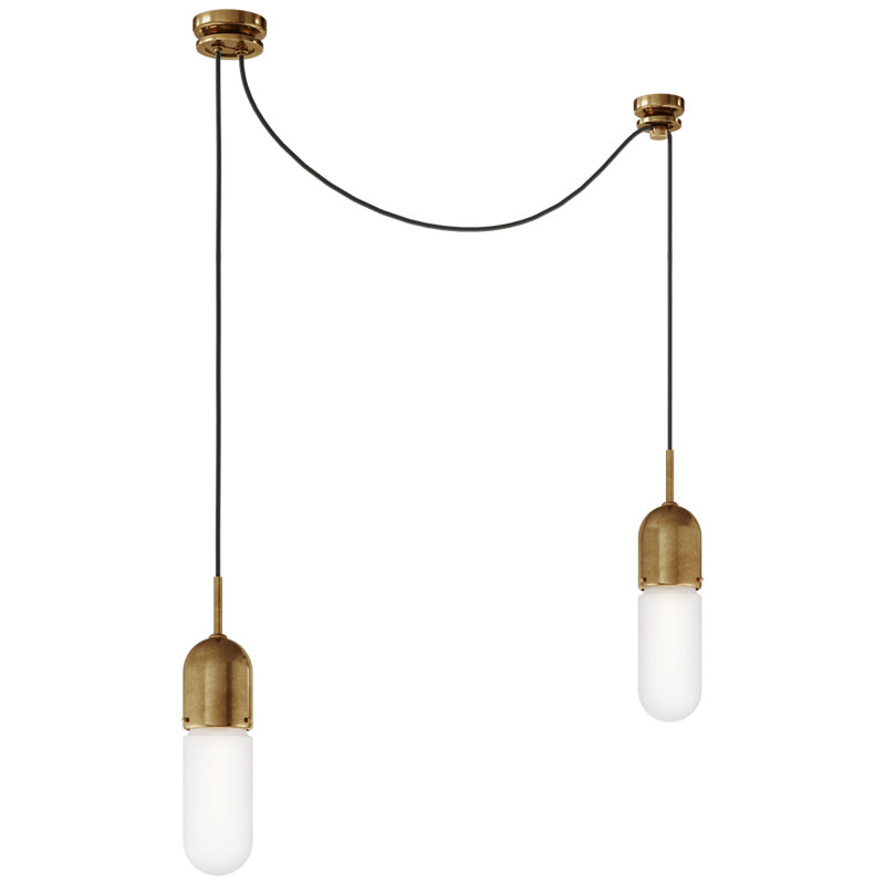 Junio 2 - Light Chandelier, Frosted, Polished Nickel