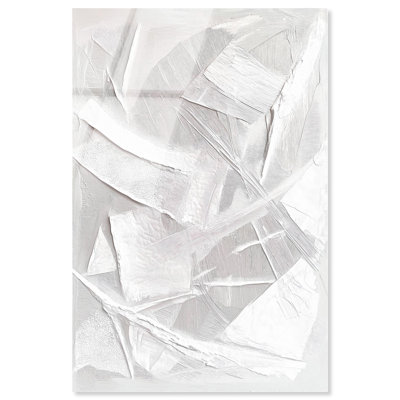 Thick White Texture II Acrylic White Wall Art by Art Remedy, Ready to Hang