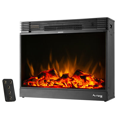 Vermont 28.9'' W Black Electric Fireplace with 5118 BTU