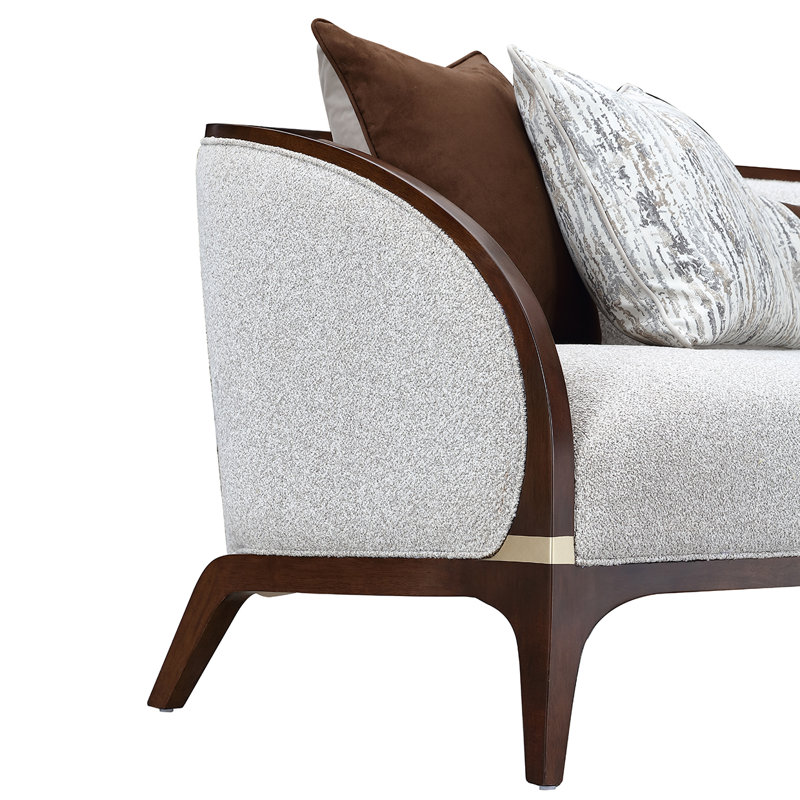 Houston Sofa - Pebble/Walnut