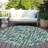 Zarifa Blue Washable Indoor-Outdoor Rug - -2026029498