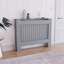 Wall Folding Table in Solid Oak Above a Radiator Wall Mounted Drop