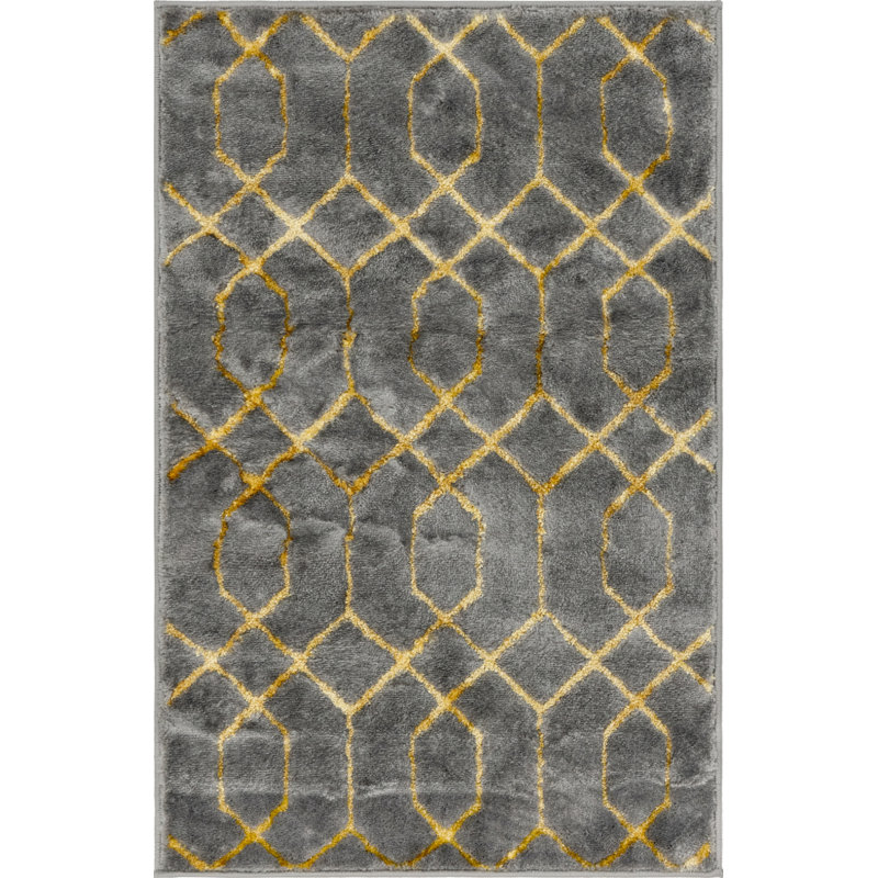 Geometric Area Rug, Rectangle 61 x 91cm