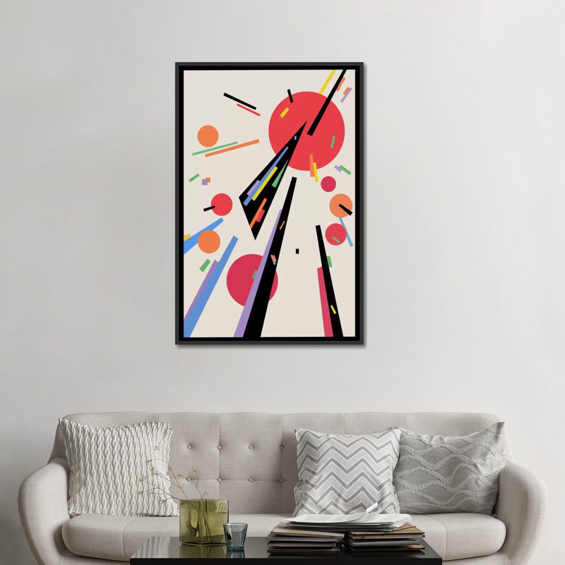 «Attrait», impression sur toile, H 26 po x l 18 po x P 1,5 po, Toile encadrée noire, Pas de tapis