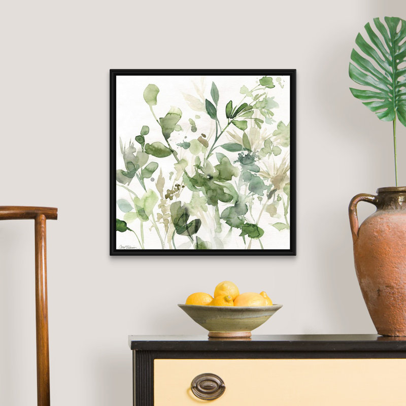 «Sage Garden I», reproduction d'art sur toile, H 21,7 po x l 21,7 po x P 1,75 po, Cadre flottant noir