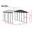 Galvanized Steel Carport, 12X29X9-90469404