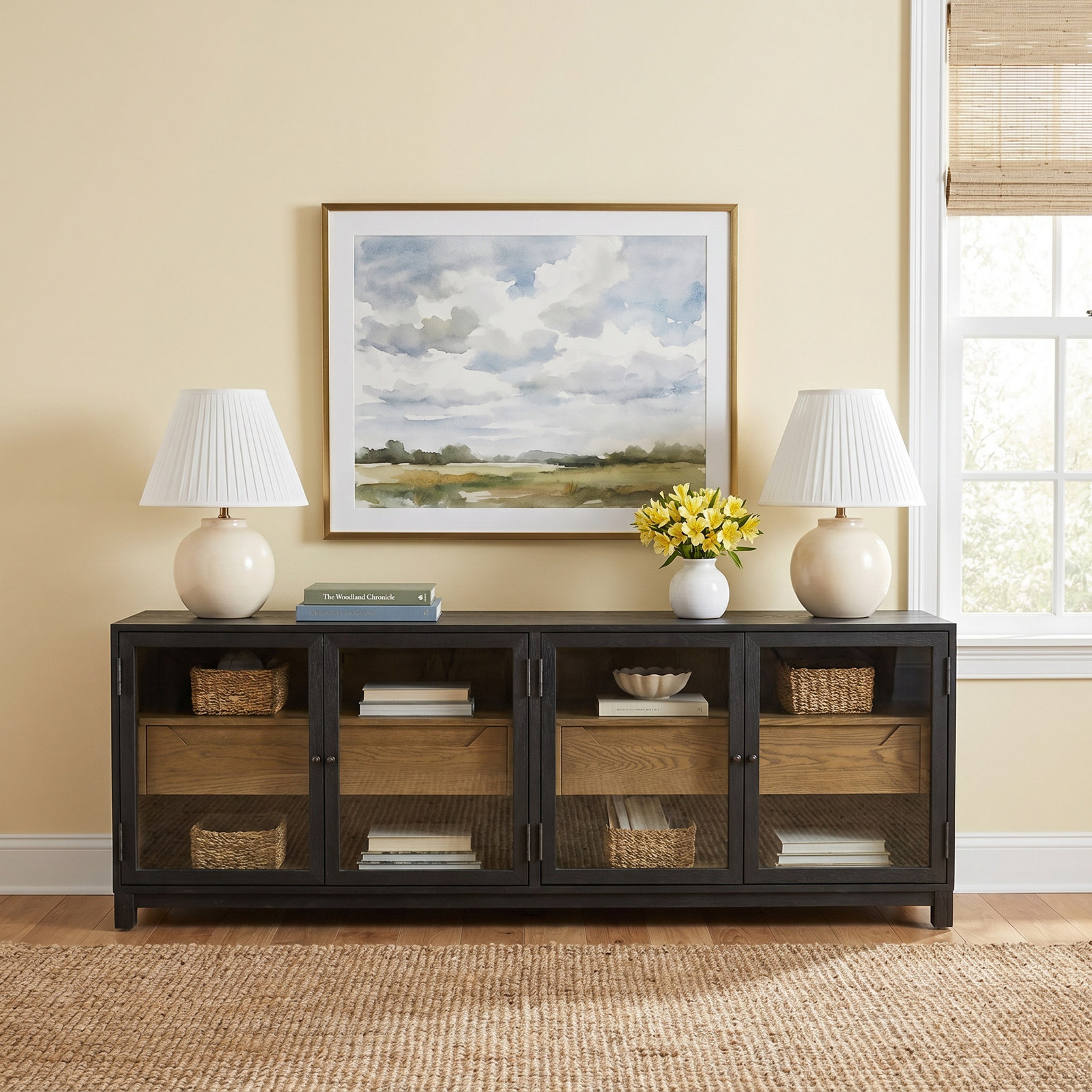 Sonata 78 " Oak TV Stand