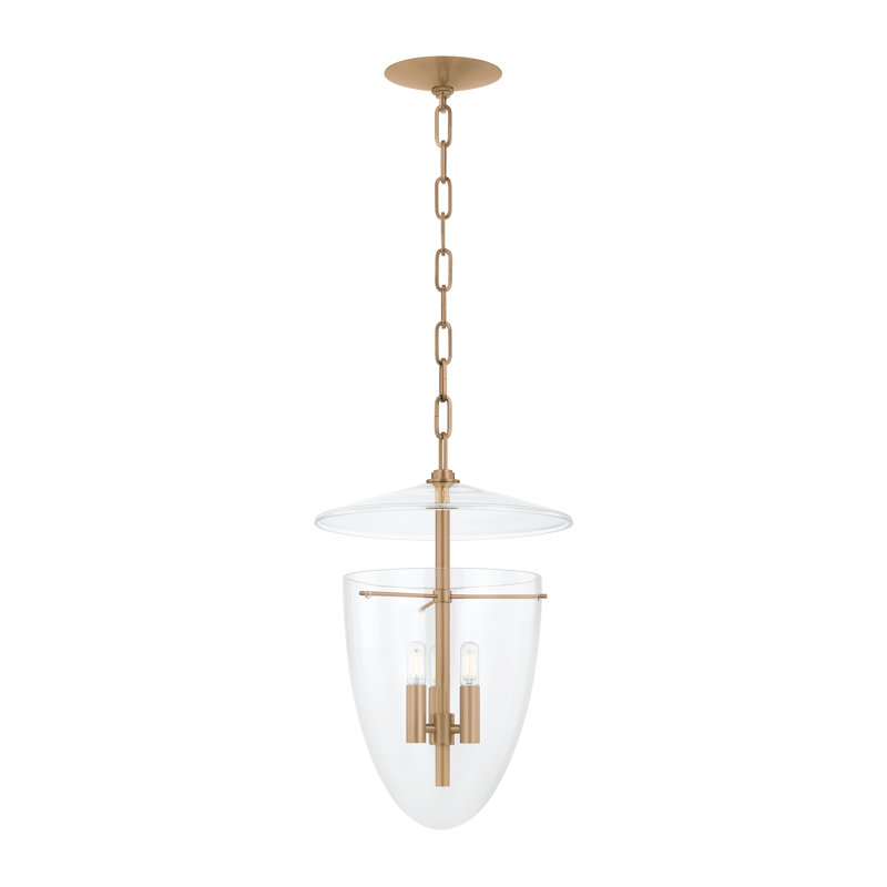 Troy Lighting Tully Lantern, Brass, 3 Lights,  72" H x 13.5" W x 13.5" D