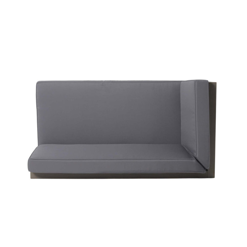 BANC EN COIN B -VA avec table basse BRAVA, bois d'acacia durable et coussins résistants à l'eau pour un confort extérieur