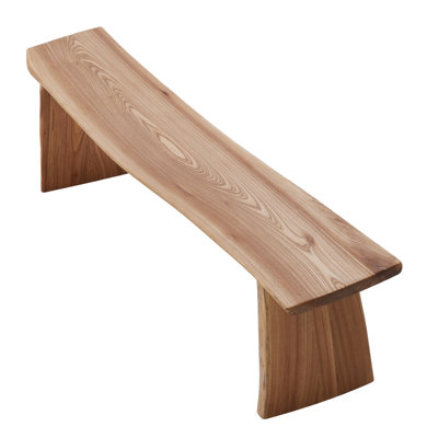 Banc de salle à manger rustique en bois d'orme massif de 160 cm (63 po), banc d'entrée de style ferme
