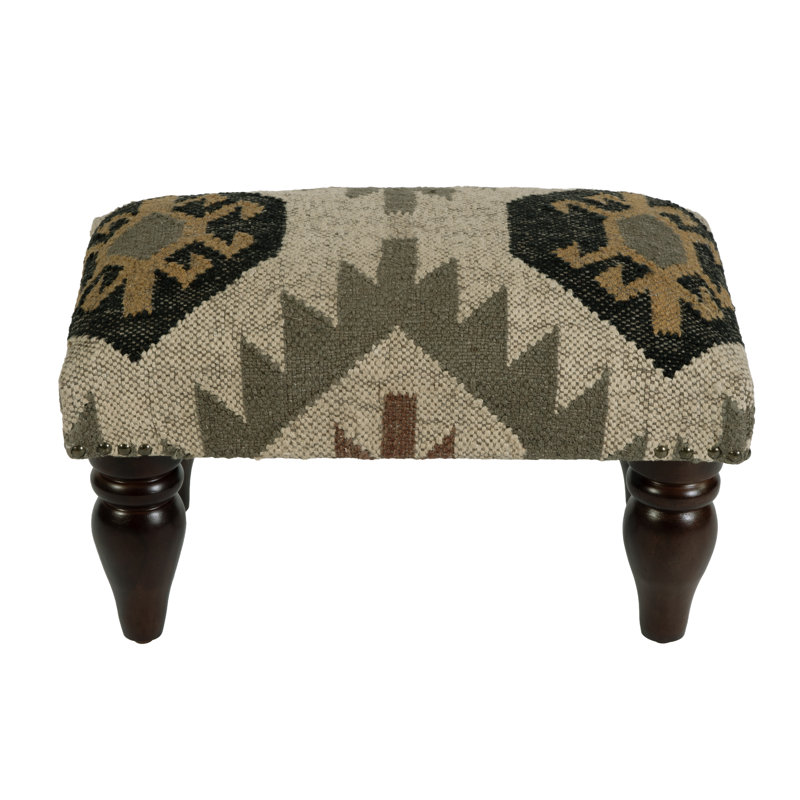 Tabouret de coiffeuse Tenbury, Beige / vert / brun