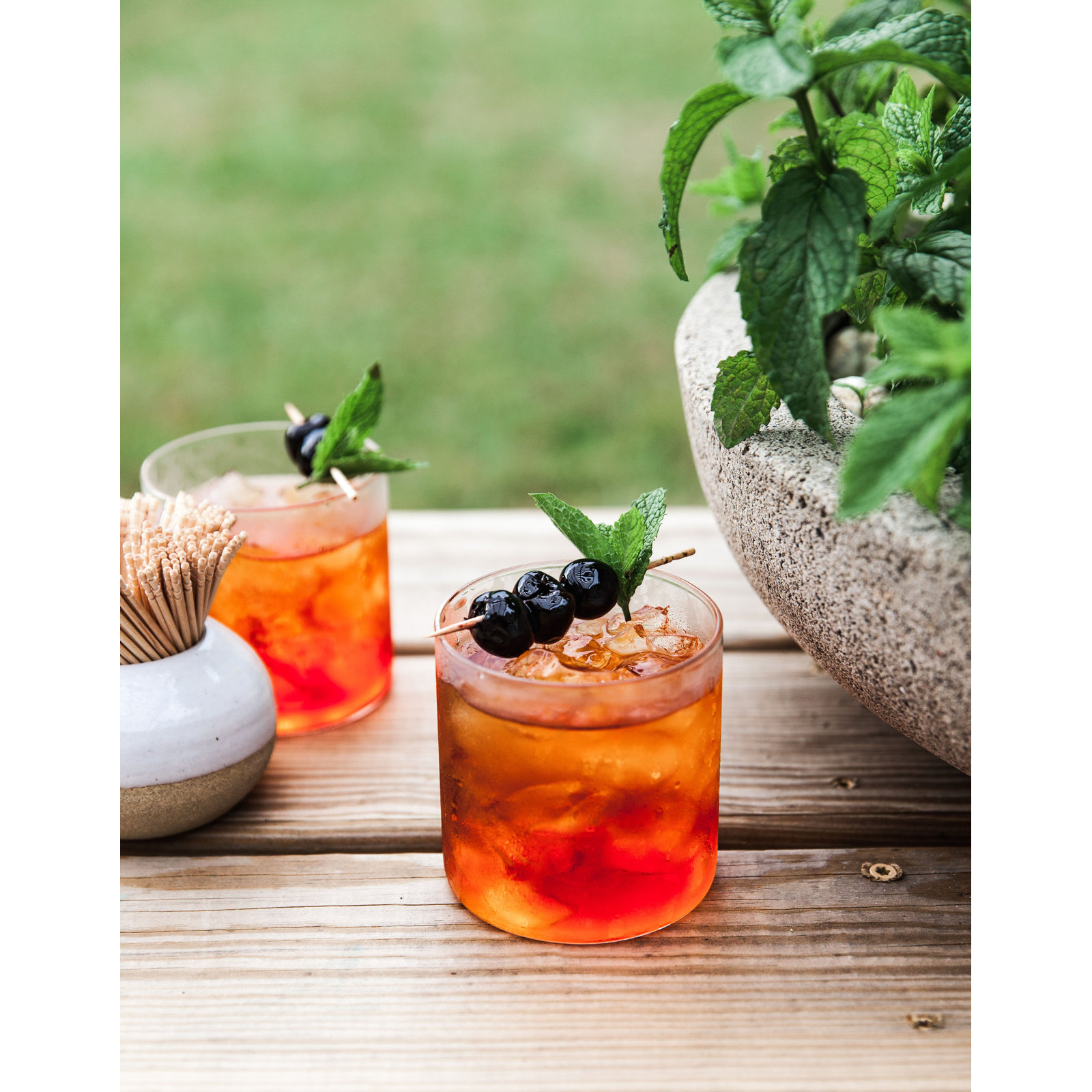 Silo Drinking Glass Set, Double Old Fashioned Glass 14 oz.
