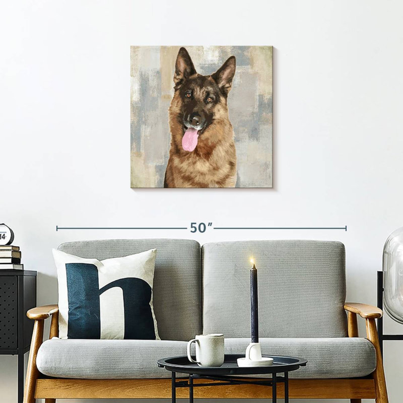 Brampt A German Shepherd Portrait, 24" H x 24" W