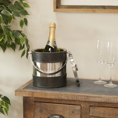 Leather Handmade Ice Bucket with Lid