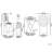 Bivio Lark Manor Bar Set with Iron Frame and Metal Outer Material
