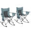 Ensemble de 2 chaises portatives, chaises de camping berçantes, chaises de camping berçantes pliantes