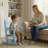 16 In. Kids Classic Solid Poplar Wood Rocking Chair In Blue, Egg-Shaped Seat For Ages 2–5-1667925453