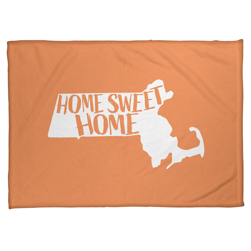 Jeté polaire home massachusetts, Orange, l 62,5 po x L 82,5 po