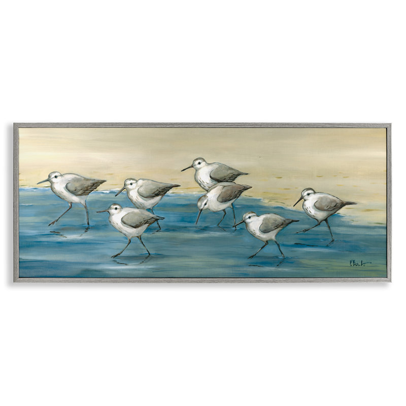 Sandpiper, H 13 po x l 30 po x P 1,5 po, Estampe numérique Farmhouse