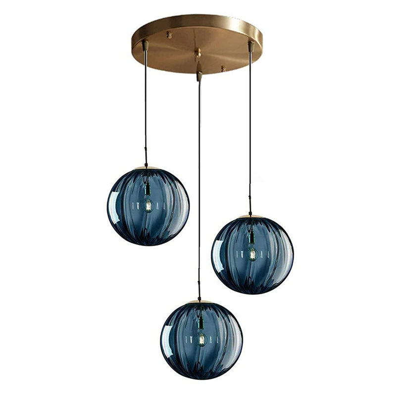 URBNLIVING 3 - Light Kitchen Island Pendant, Blue