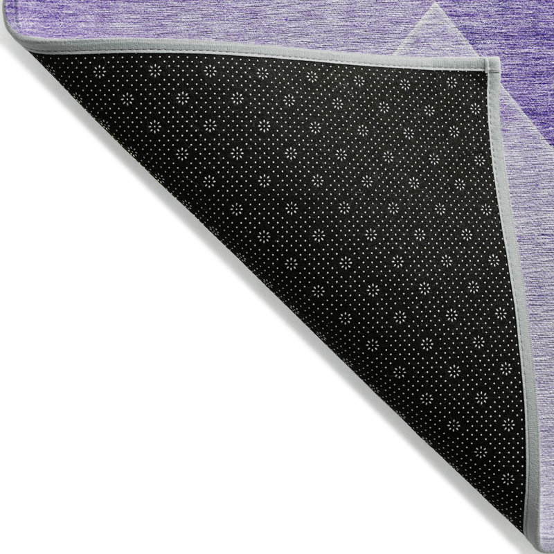 Tapis intérieur lavable abstrait mauve et ivoire 9 pi x 12 pi