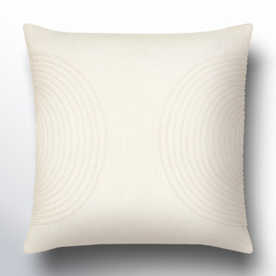 Rida Embroidered Cotton Throw Pillow