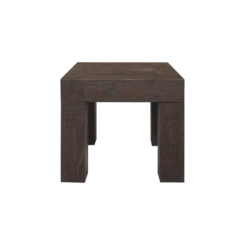 Evander Solid Wood End Table, Brown